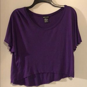 Purple cropped t shirt